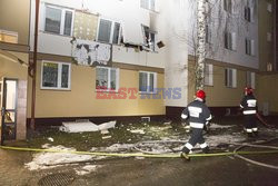 Wybuch gazu w bloku w Łomży