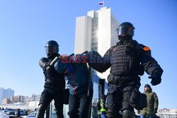 Protesty poparcia dla Aleksieja Nawalnego w Rosji