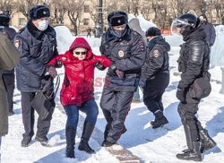 Protesty poparcia dla Aleksieja Nawalnego w Rosji