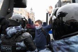 Protesty poparcia dla Aleksieja Nawalnego w Rosji