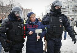 Protesty poparcia dla Aleksieja Nawalnego w Rosji