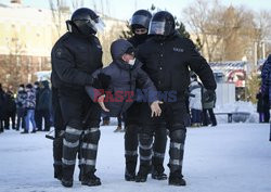 Protesty poparcia dla Aleksieja Nawalnego w Rosji