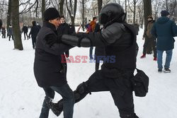 Protesty poparcia dla Aleksieja Nawalnego w Rosji