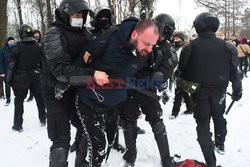 Protesty poparcia dla Aleksieja Nawalnego w Rosji