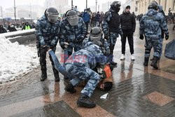 Protesty poparcia dla Aleksieja Nawalnego w Rosji