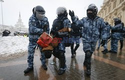 Protesty poparcia dla Aleksieja Nawalnego w Rosji