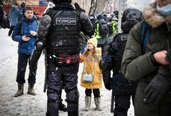 Protesty poparcia dla Aleksieja Nawalnego w Rosji