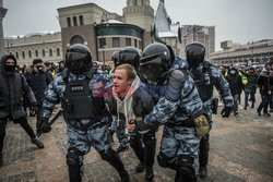 Protesty poparcia dla Aleksieja Nawalnego w Rosji