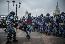 Protesty poparcia dla Aleksieja Nawalnego w Rosji