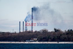 Ciemny dym z PGE Energia Ciepła Oddział Wybrzeże w Gdańsku