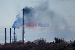 Ciemny dym z PGE Energia Ciepła Oddział Wybrzeże w Gdańsku