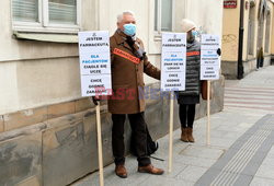 Protest pielęgniarek w Warszawie