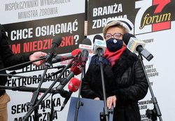 Protest pielęgniarek w Warszawie