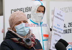 Protest pielęgniarek w Warszawie