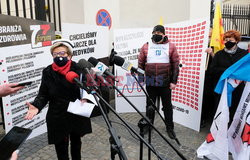 Protest pielęgniarek w Warszawie