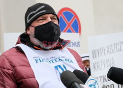 Protest pielęgniarek w Warszawie