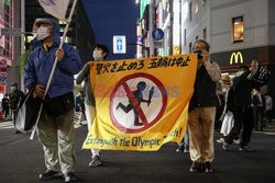Protest przeciwników Igrzysk w Tokio