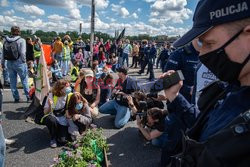 Aktywiści Extinction Rebellion zablokowali Wisłostradę