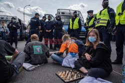 Aktywiści Extinction Rebellion zablokowali Wisłostradę