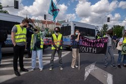 Aktywiści Extinction Rebellion zablokowali Wisłostradę