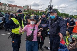 Aktywiści Extinction Rebellion zablokowali Wisłostradę