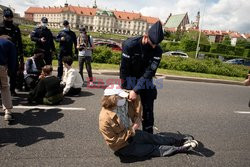 Aktywiści Extinction Rebellion zablokowali Wisłostradę