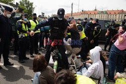 Aktywiści Extinction Rebellion zablokowali Wisłostradę