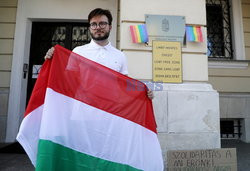 Protest pod ambasadą Węgier przeciw nowemu prawu anty-LGBT