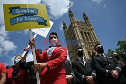 Protest branży turystycznej w Londynie