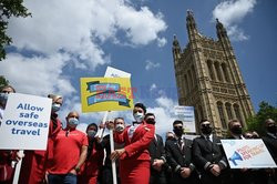 Protest branży turystycznej w Londynie