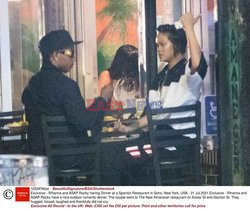 Rihanna i ASAP Rocky na kolacji