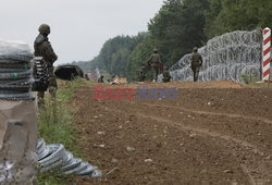Budowa płotu na granicy polsko-białoruskiej
