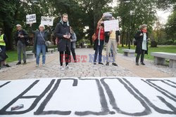 Wystawa Sztuka polityczna w CSW - otwarcie i protest