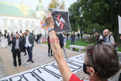 Wystawa Sztuka polityczna w CSW - otwarcie i protest