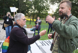 Wystawa Sztuka polityczna w CSW - otwarcie i protest