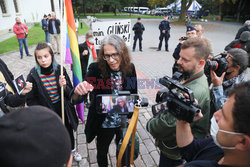 Wystawa Sztuka polityczna w CSW - otwarcie i protest