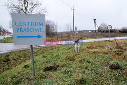 Centrum Prasowe na polsko-białoruskiej granicy