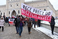 Lublin - Marsz przeciwników obowiązku szczepień