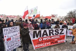 Lublin - Marsz przeciwników obowiązku szczepień