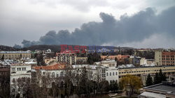 Wojna w Ukrainie - potężne eksplozje we Lwowie