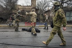 Wojna w Ukrainie - masakra cywilów w Buczy