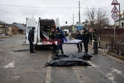 Wojna w Ukrainie - masakra cywilów w Buczy