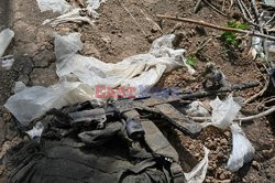 Ekshumacja ciał rosyjskich żołnierzy we wsi Mala Rohan