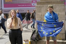 Ukraińscy aktywiści w Brukseli