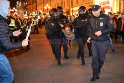 Protesty antywojenne i aresztowania w Rosji