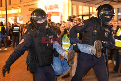 Protesty antywojenne i aresztowania w Rosji