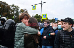 Protesty antywojenne i aresztowania w Rosji