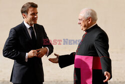 Prezydent Macron na audiencji u papieża Franciszka