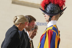 Prezydent Macron na audiencji u papieża Franciszka