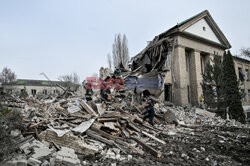 Zbombardowany szpital w Wilnianśku